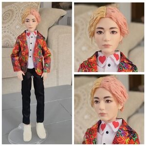 Mattel Ken Barbie Asian Teen Handsome Rooted Pink Blonde Hair Man Boyfriend Doll
